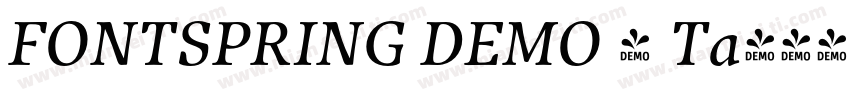 FONTSPRING DEMO - Ta字体转换